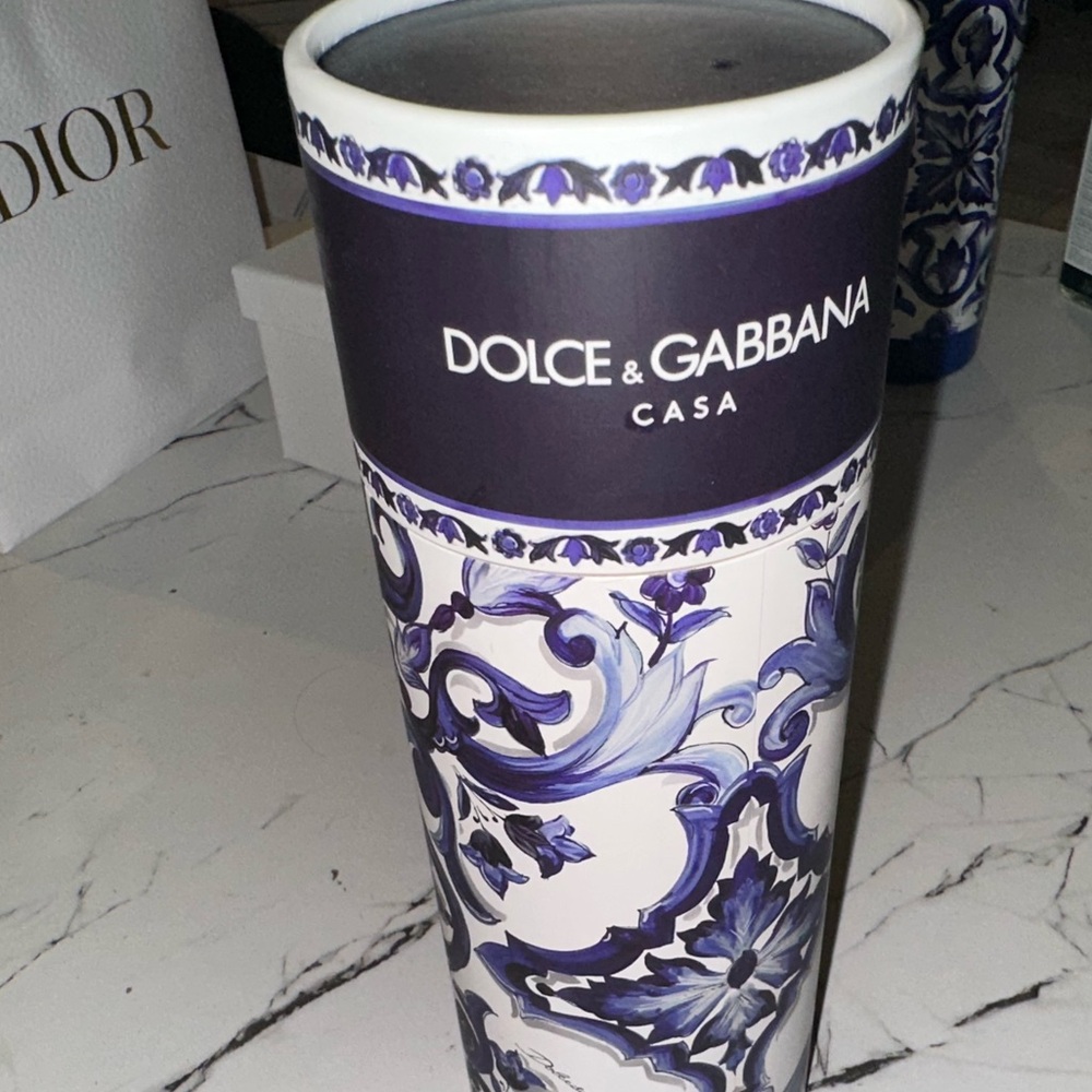 Dolce & Gabbana Casa Blue and White Paper box for water bottle